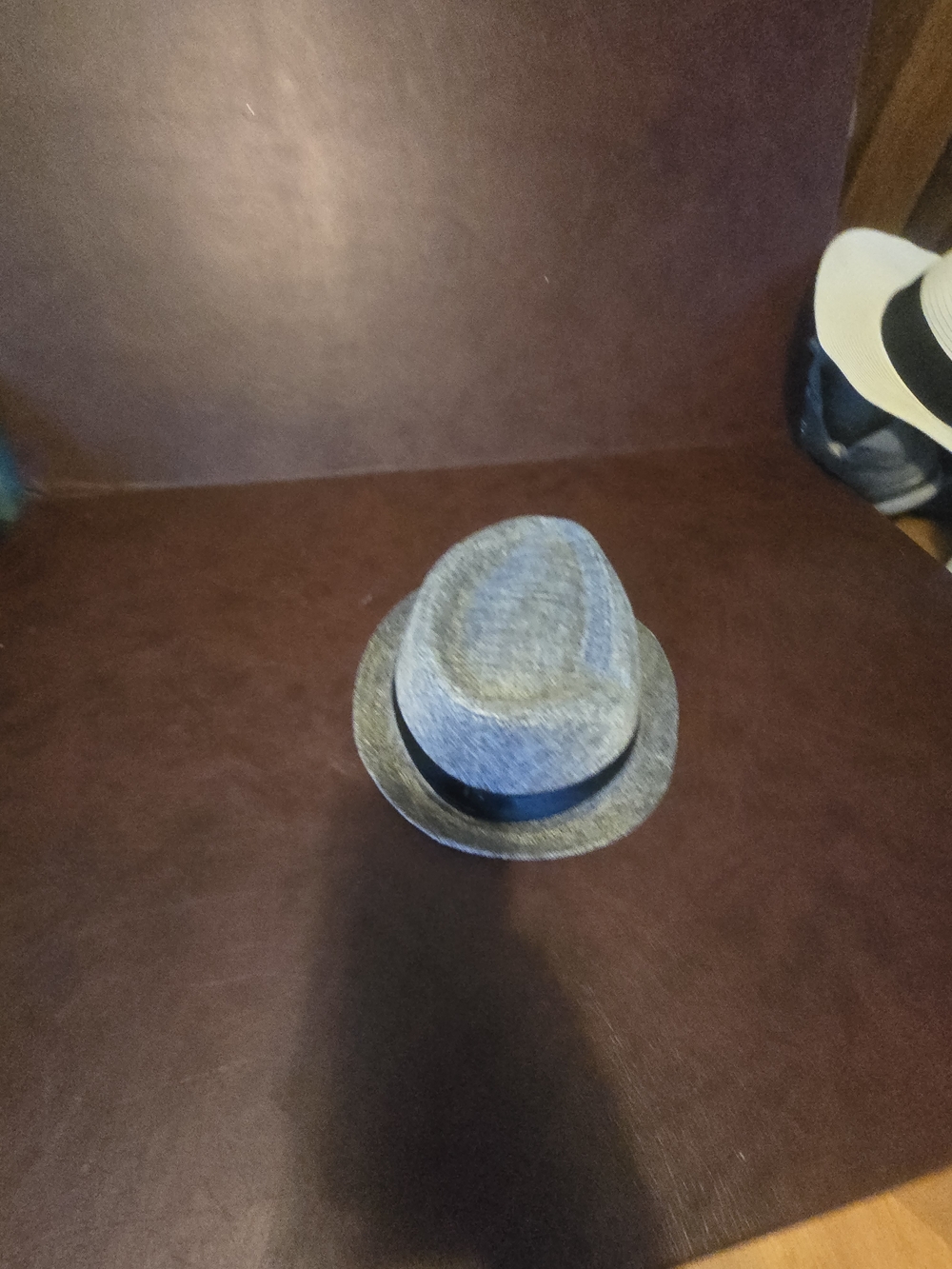 Classic Gray Fedora Hat with Black Band